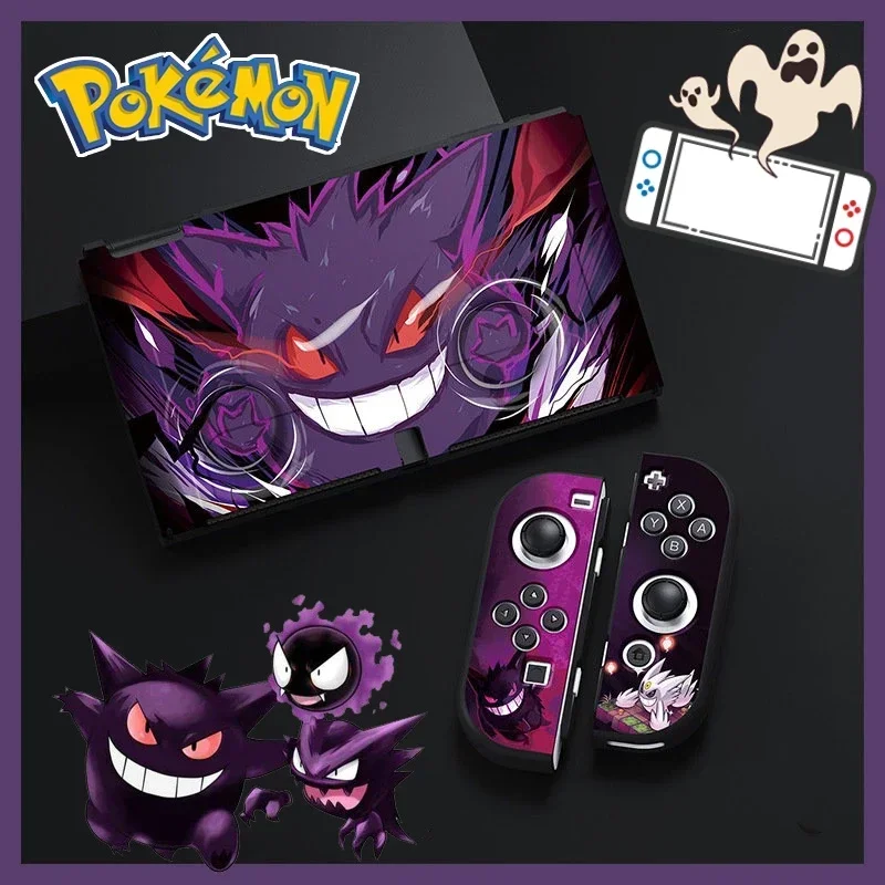 Pokemon Gengar Hülle für Nintendo Switch NS OLED Konsole Joy-Con Silicagel Shell Anime Joycon Schutzhülle Zubehör Image