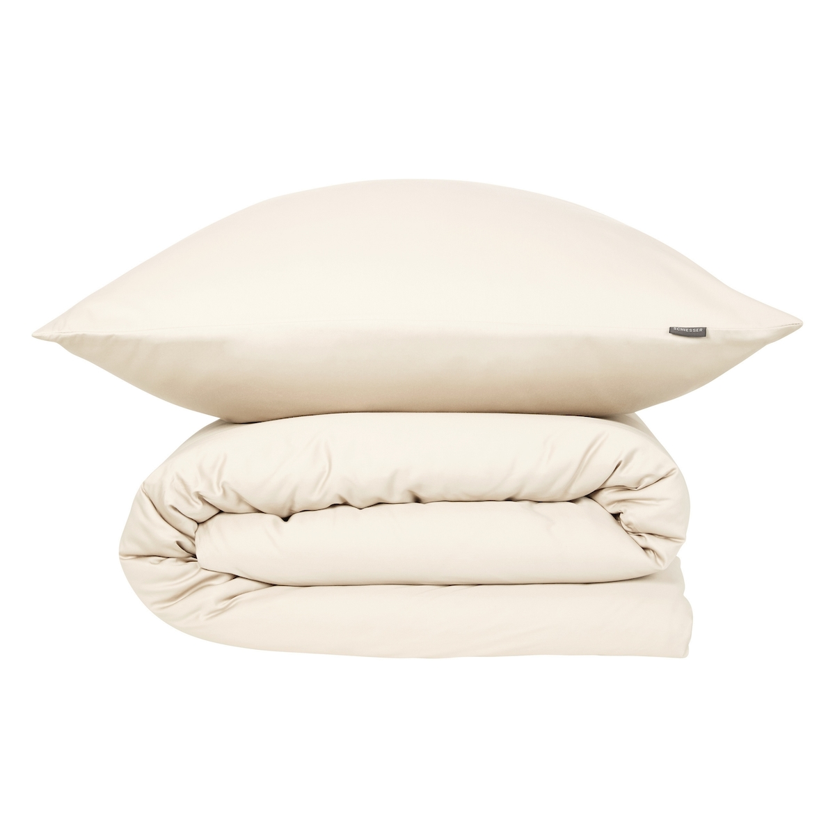 Schiesser Bettwäscheset Ella - Baumwollsatin - 2-teilig - 135 x 200 cm - Perlmutt Image