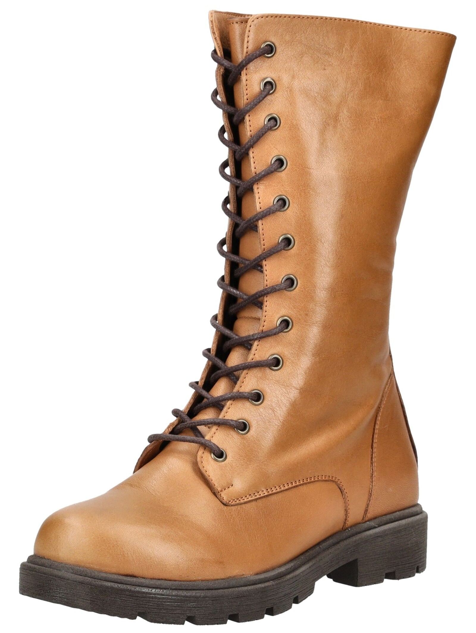 Schnürstiefel ANDREA CONTI "Andrea Conti Stiefel Leder", Damen, Gr. 38, braun, Leder, Schuhe Schnürstiefel