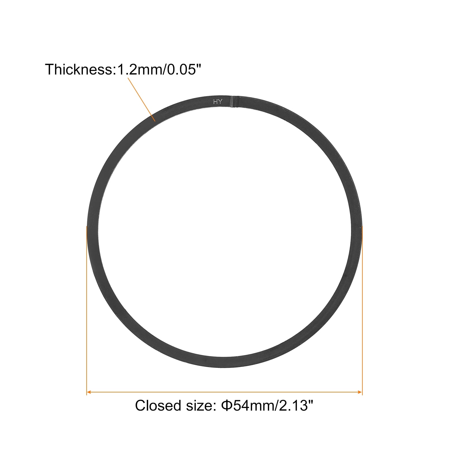 Piston Ring Set, Piston Rings Fit for Chainsaw Replacement Parts - Black