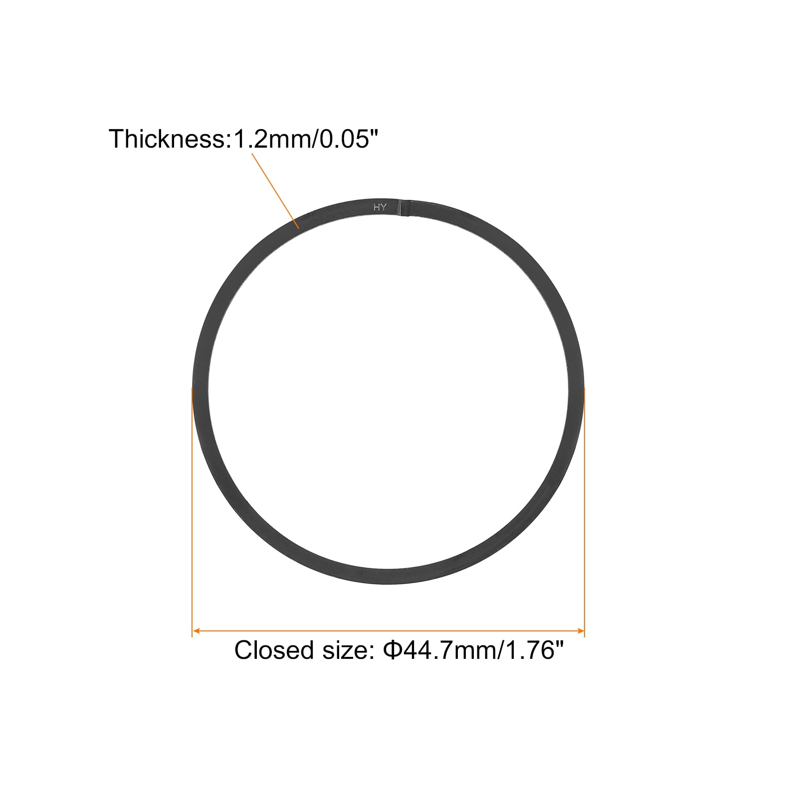 Piston Ring Set, Piston Rings Fit for Chainsaw Replacement Parts - Black