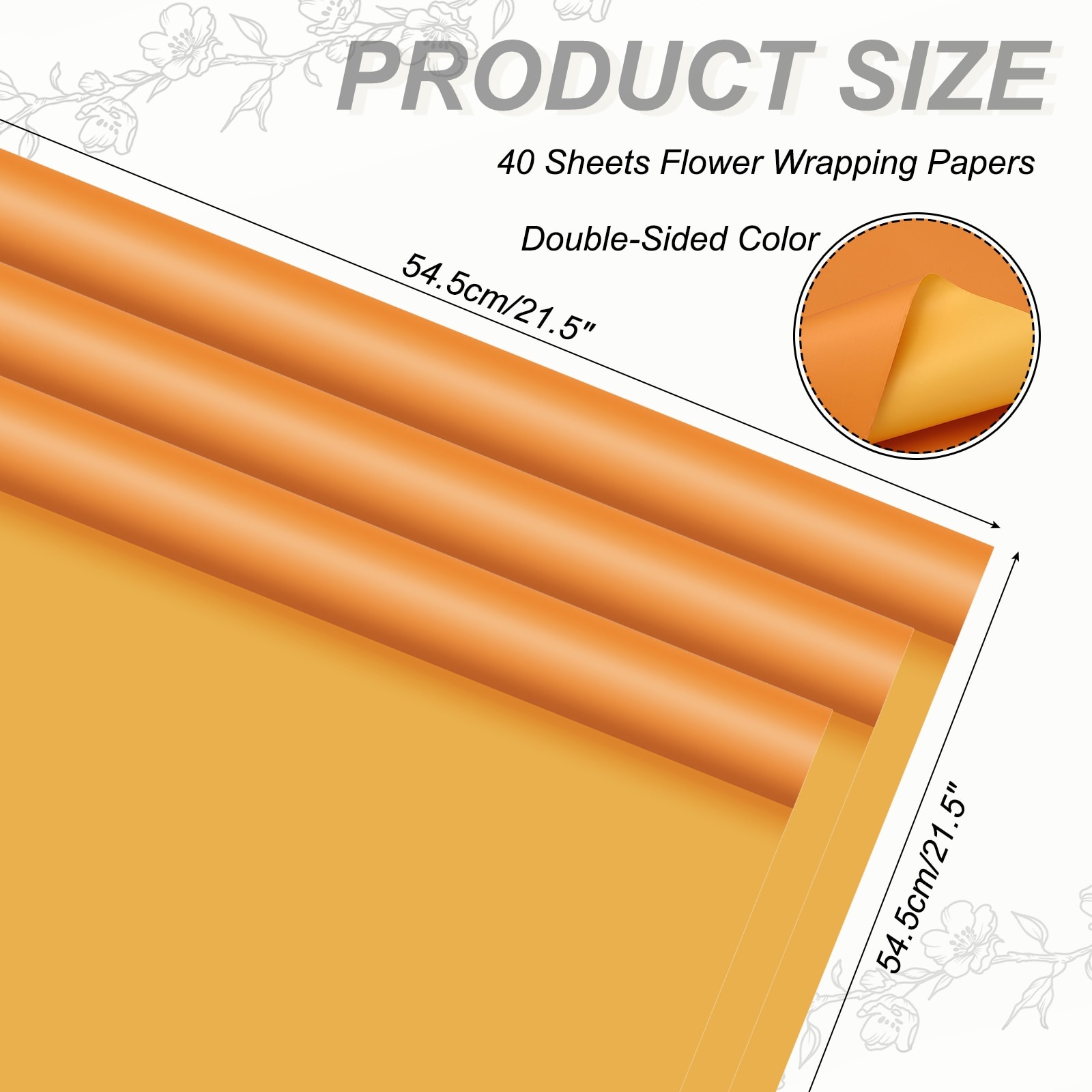 Flower Wrapping Paper, Waterproof Floral Bouquet Wrapping Papers Florist Supplies for Wedding Party Gift Packaging Craft