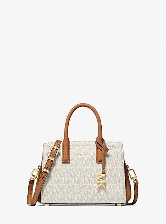 Mk Laila Extra-Small Signature Logo Crossbody Bag - Natural - Michael Kors Shoulder Bags