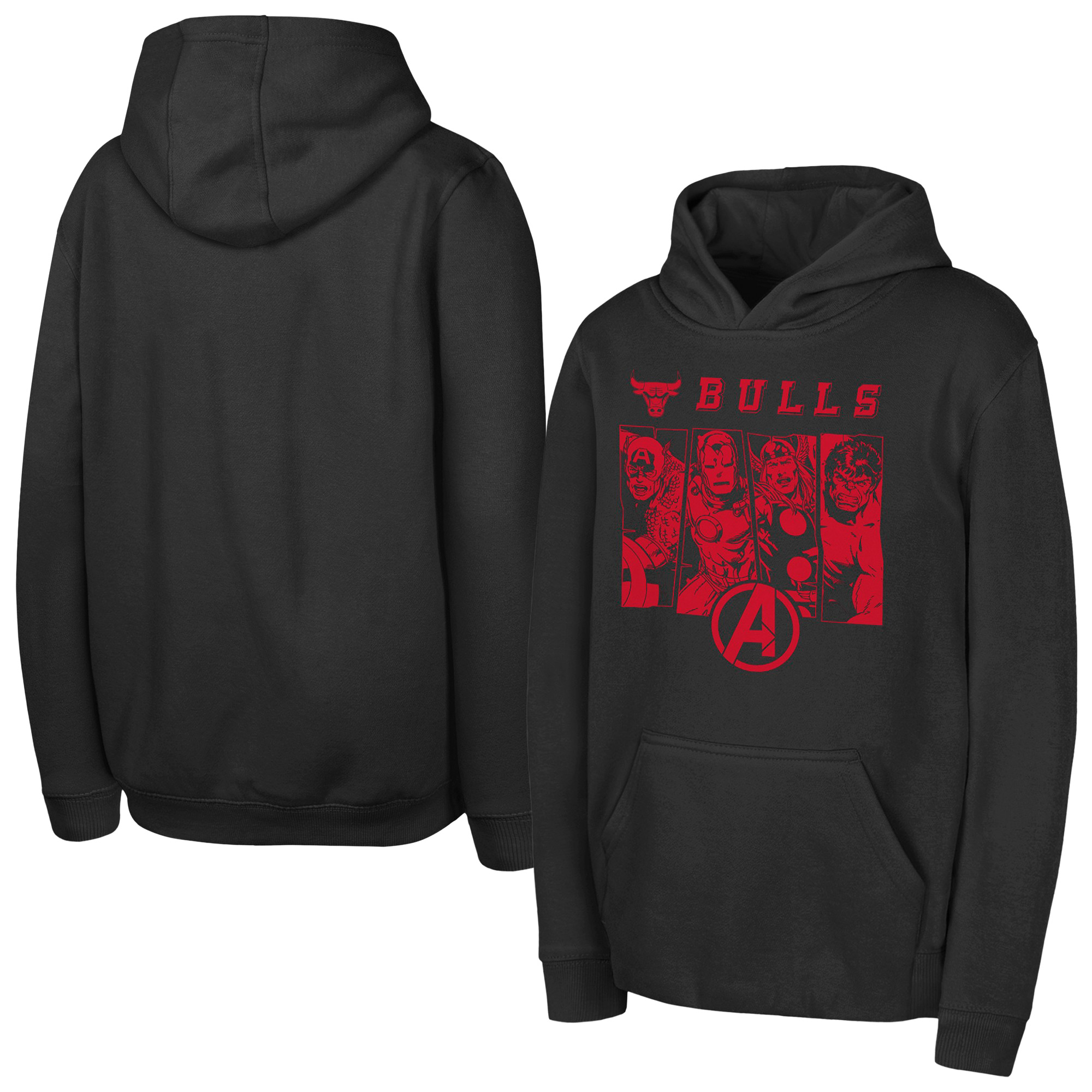 Chicago Bulls NBA x Marvel Hoodie – Jugendliche Image