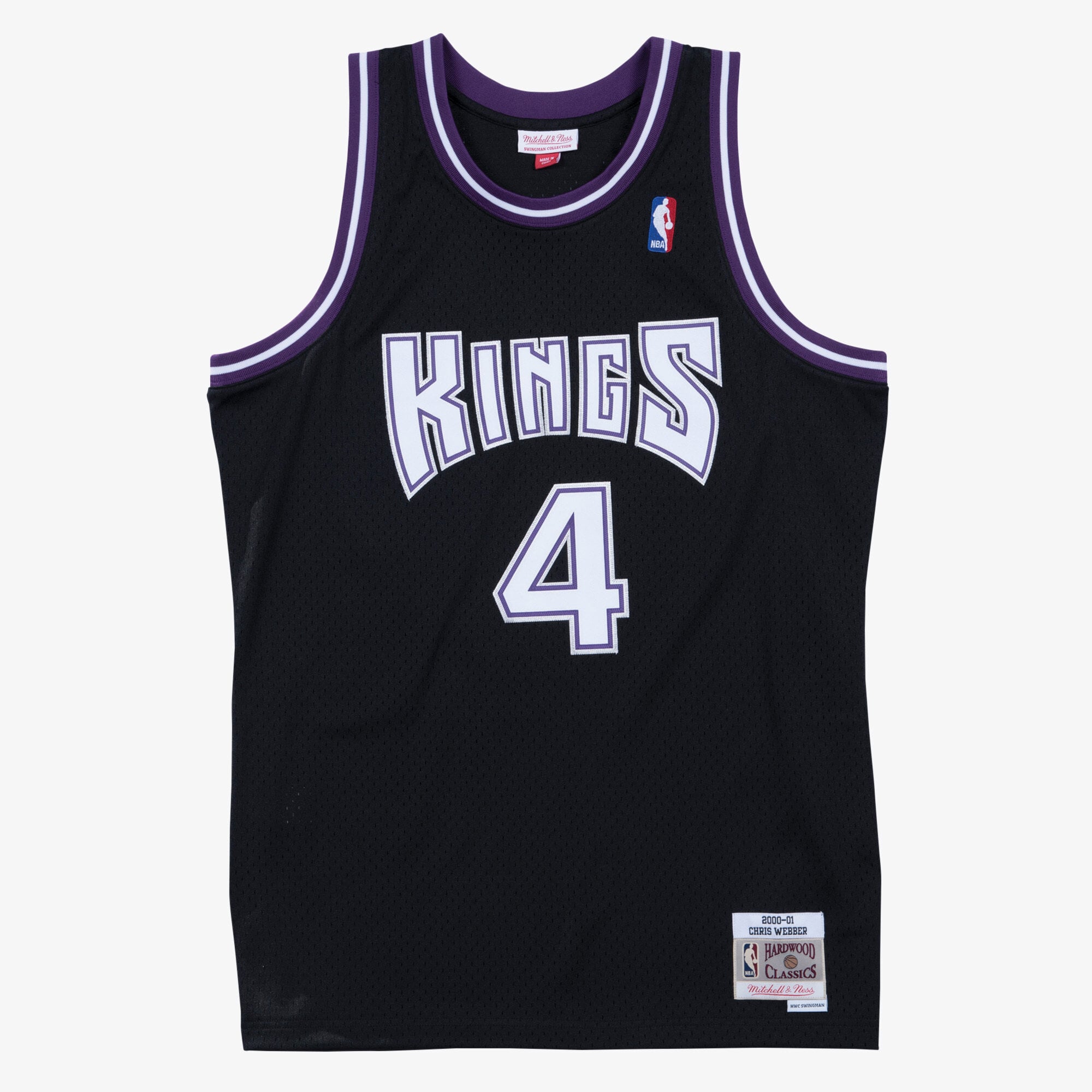 Chris Webber Sacramento Kings 2000-01 Mitchell & Ness Swingman Auswärtstrikot – Schwarz