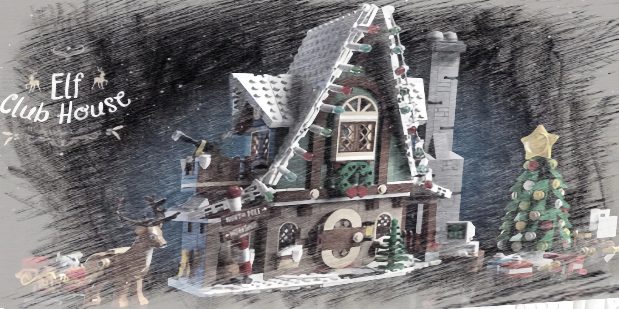 Neue kreative Weihnachten Familie sammeln Modell DIY Hause Ziegel Weihnachten Tag Geschenk für Kinder Image