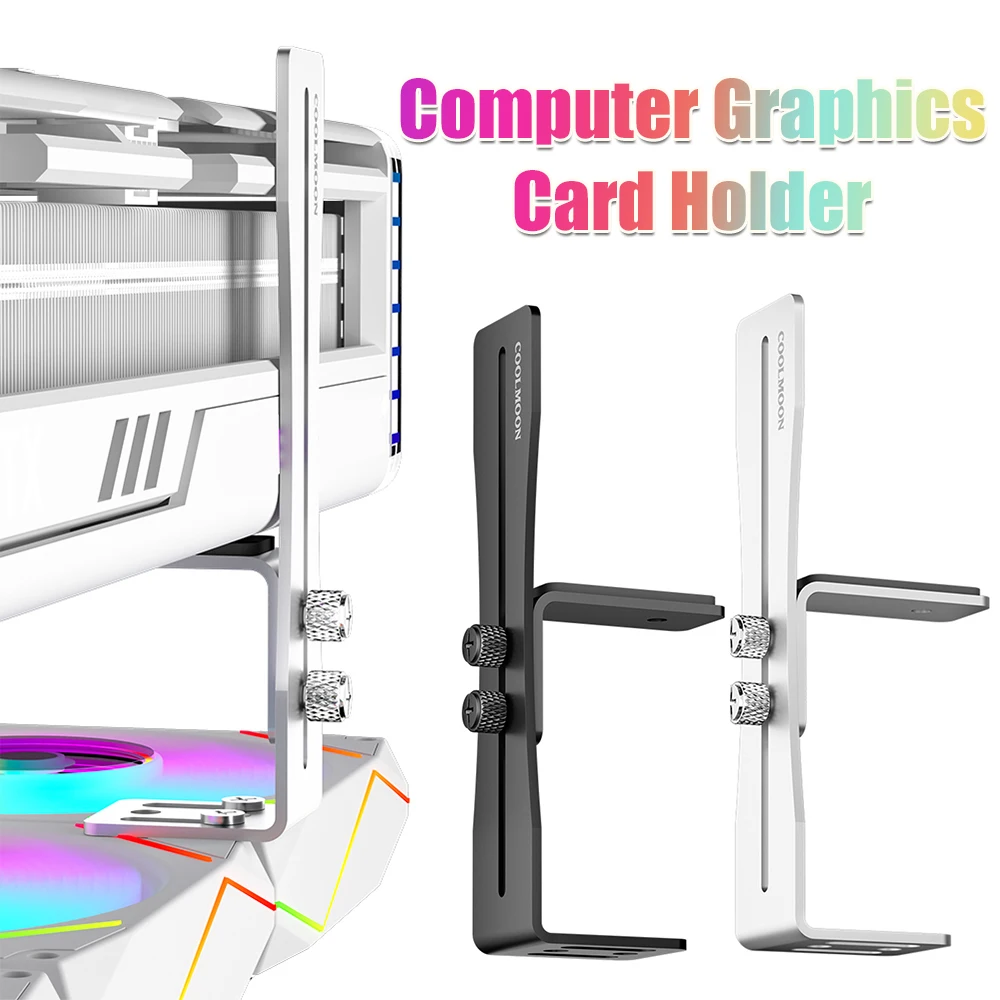 Computer-Grafikkartenhalter, verschleißfest, kleine feste GPU-Halterung, rostfreie GPU-Klinkenhalterung aus Aluminium für die GPU-Lüfterposition Image