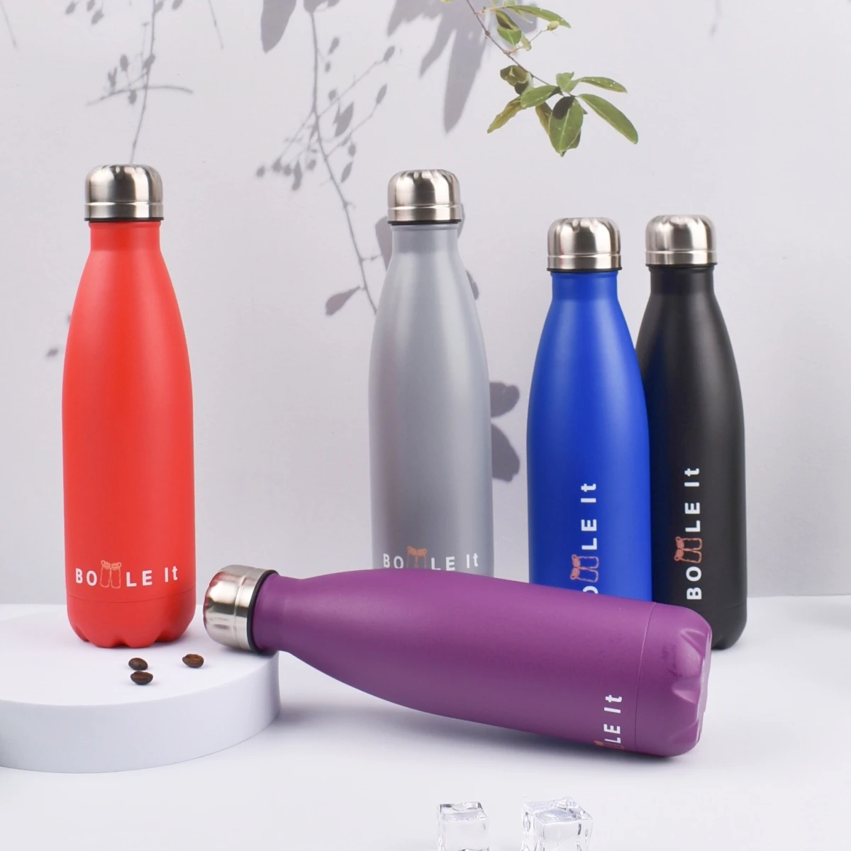 500 ml Thermoskanne für Sportflaschen, doppelwandige isolierte Isolierflasche, BPA-freie Thermoskanne, Edelstahl-Wasserflasche, Cola, Wasser, Bier