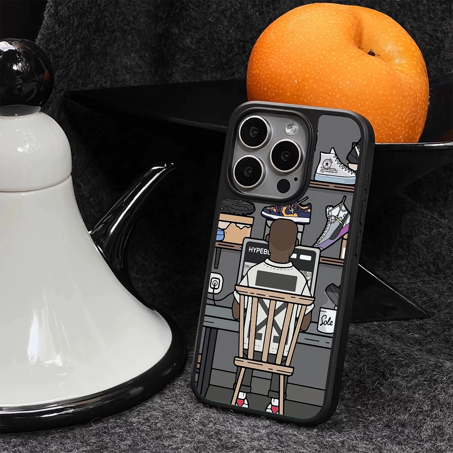 Streetwear-Handyhülle für iPhone 16 15 14 Plus 13 12 11 Pro Max 16e Cover Luxus Anti Drop Funda Basketball-Hüllen Schuhe Carcasa