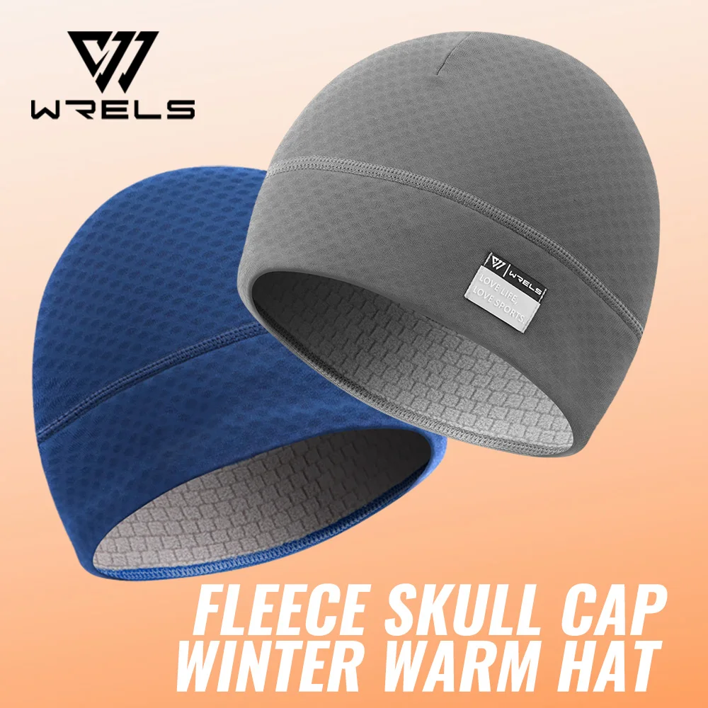 WRELS Beanie für Männer und Frauen, weiche, leichte Laufmütze, absorbieren Schweiß, Lauf-Schädelmütze, Winter-Mütze mit Fleece-Futter Image