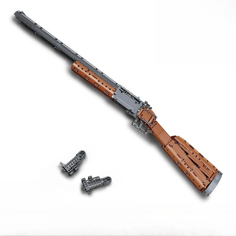 Pistole Schießen Spiel Spielzeug Doppel-Fass Pistole Modell Bausteine Spielzeug Kinder Geburtstagsgeschenk Image