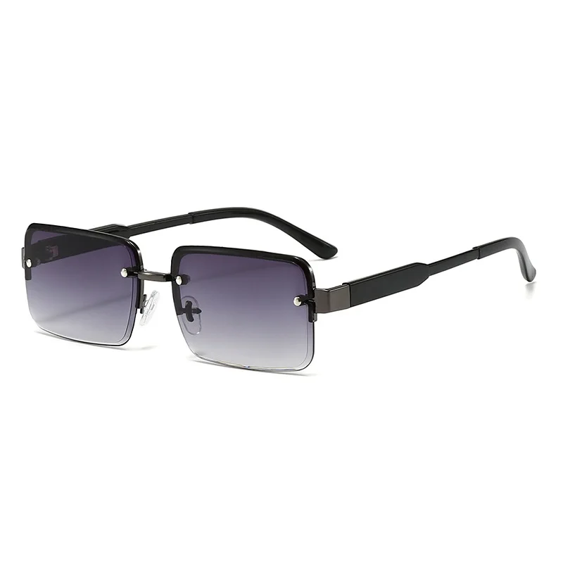 Vintage quadratische Sonnenbrille für Damen und Herren, rechteckige Sonnenbrille, ovale Brillen, Sonnenbrille für Männer und Frauen Image
