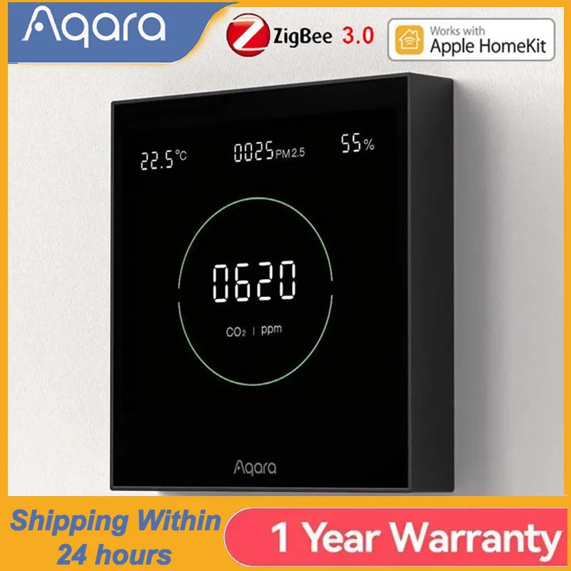 Aqara Air Quality Monitor Panel S1 Omni Directional Air CO2 PM2.5 Temperatur-Feuchtigkeitsüberwachung für Aqara Home Homekit App Image