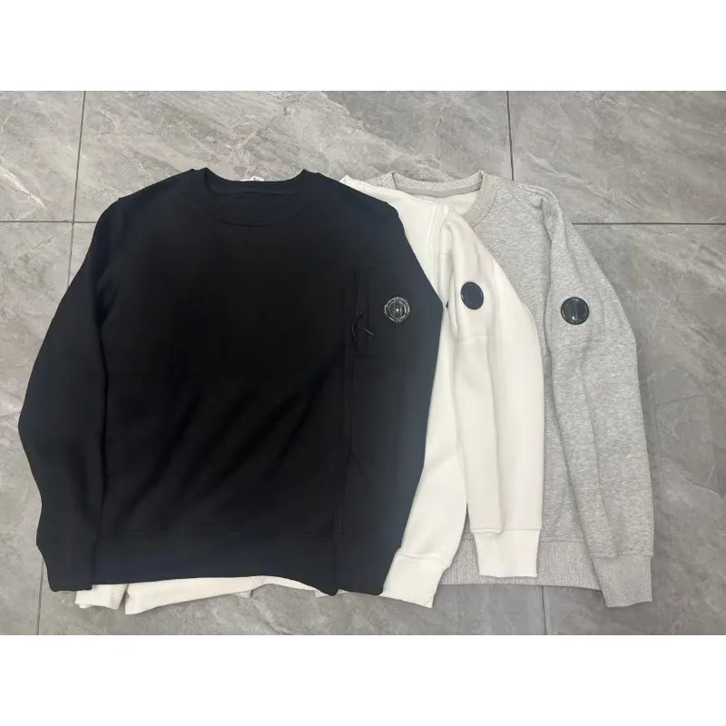 Mit Fleece gefütterter Kapuzenpullover mit Reißverschluss für Männer und Frauen im Paarstil mit runden Gläsern für Brillen, Sweatshirt, Streetwear, Herrenbekleidung, Y2K Image