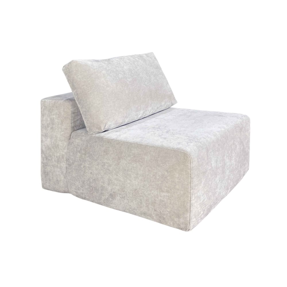 Fauteuil en tissu pour canapé modulable écru L 100 cm