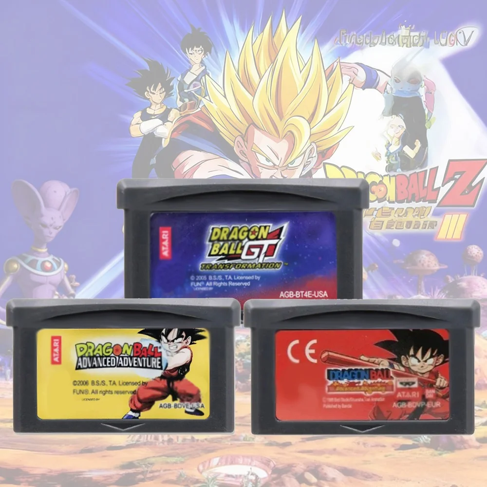 GBA Game Cartridge 32-Bit Video Game Console Card Dragon Ball Series Advanced Adventure Supersonic Warriors Buu's Fury