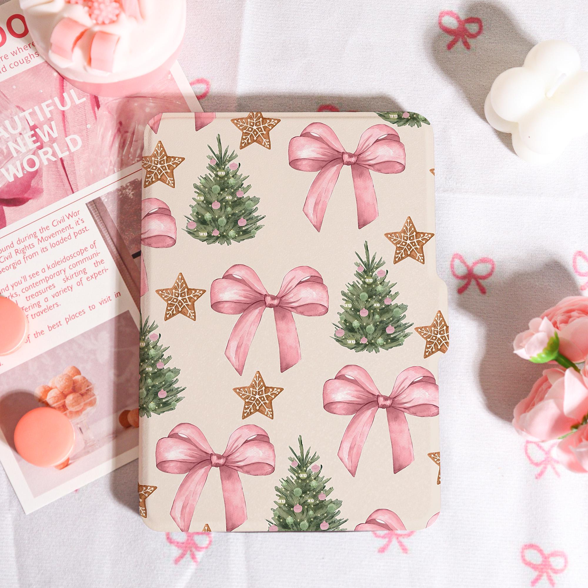 "Custodia Kindle con fiocco natalizio e cinturino da polso, custodia Kindle 6/6,8/7\", custodia Kindle Kobo Paperwhite 12/11, Kindle 12/11/10, custodia"