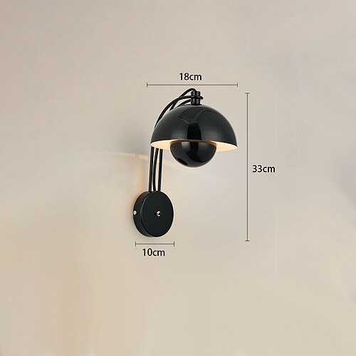 applique da parete, applique da parete macaron, lampada da comodino a forma di fiore, luce da lettura in metallo, applique da interno, illuminazione da parete, lampada da parete per camera da letto e