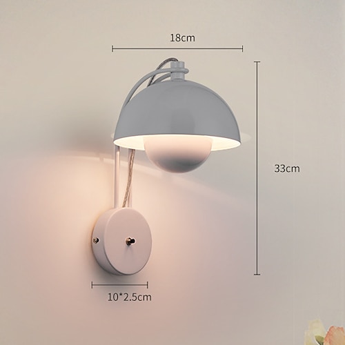 applique da parete, applique da parete macaron, lampada da comodino a forma di fiore, luce da lettura in metallo, applique da interno, illuminazione da parete, lampada da parete per camera da letto e