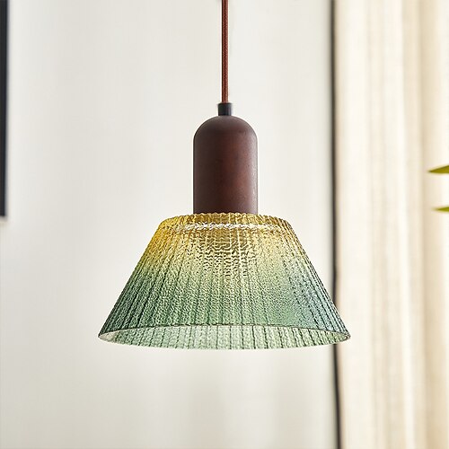 Lampada a sospensione vintage Lampada a sospensione in vetro Lampada creativa per soggiorno Lampada da comodino semplice Lampada a sospensione a LED in stile giapponese Lampada a sospensione per loft