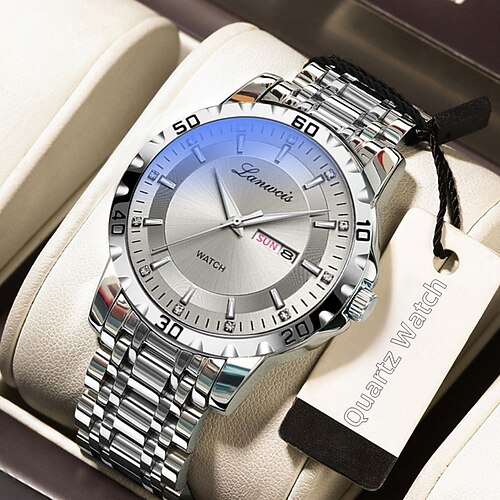 Fortgeschrittene Herrenarmbanduhr Modische Herren Quarz Uhr Modische Kalender Leuchtende Ziffernblatt Die beste Wahl für das Valentinstagsgeschenk für Männer Image