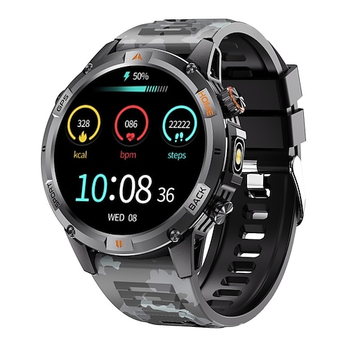 Smartwatch 1000mAh großer Akku 25 Tage Arbeitszeit Schlafüberwachung mehrere Erinnerungsfunktionen Zinklegierungsmaterial Uhrenrahmen flüssiges Silikon-Uhrenarmband Valentinstagsgeschenk für Männer Image