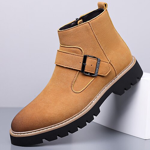 Türkisfarbene Chelsea Boots für Herren – modisch und strapazierfähig, ideal für lässige Winterausflüge und Outdoor-Aktivitäten Image