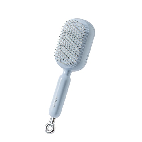 Einziehbarer Massagekamm mit Kissen, praktisches Reisedesign, ausziehbar, leicht zu reinigen, ergonomischer Zugring, Luftkissen-Massagekamm zum Entwirren von dickem/lockigem Haar, Geschenk für Frauen