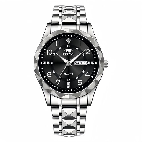 Fortschrittliche Herrenarmbanduhr modische Herrenquarzuhr modisches Kalender-leuchtendes Zifferblatt die beste Wahl für Valentinstagsgeschenke für Männer Image