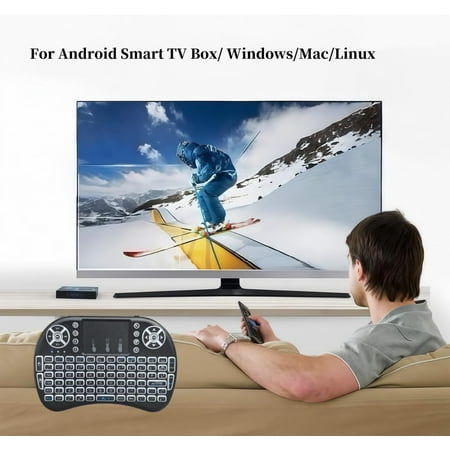 YTGRF-Portable Mini Wireless Keyboard with Bluetooth&2.4G Touchpad Mouse Combo Upgraded BRG Backlitght Memory for PC/Android TV Box/Projector/HTPC/Pad/Xbox/Tablets:i8-BT