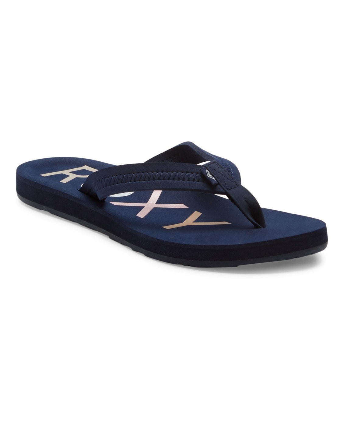 Zehentrenner ROXY "Vista", Damen, Gr. 10 (41), blau (navy), Obermaterial: 85% EVA, 10% PU, 5% Polyester / Futter: 100% EVA / Außensohle: 100% TPR, Schuhe Zehentrenner