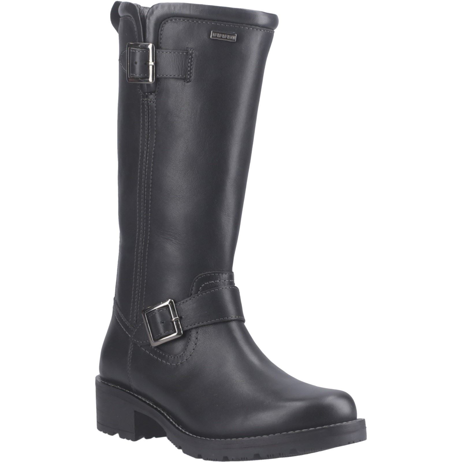 Hunter Skye Hohe Stiefel Leder Damen Schwarze Stiefel