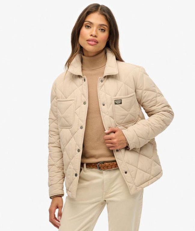 Quilted Chore Liner Jacket - Natural - Superdry Jackets