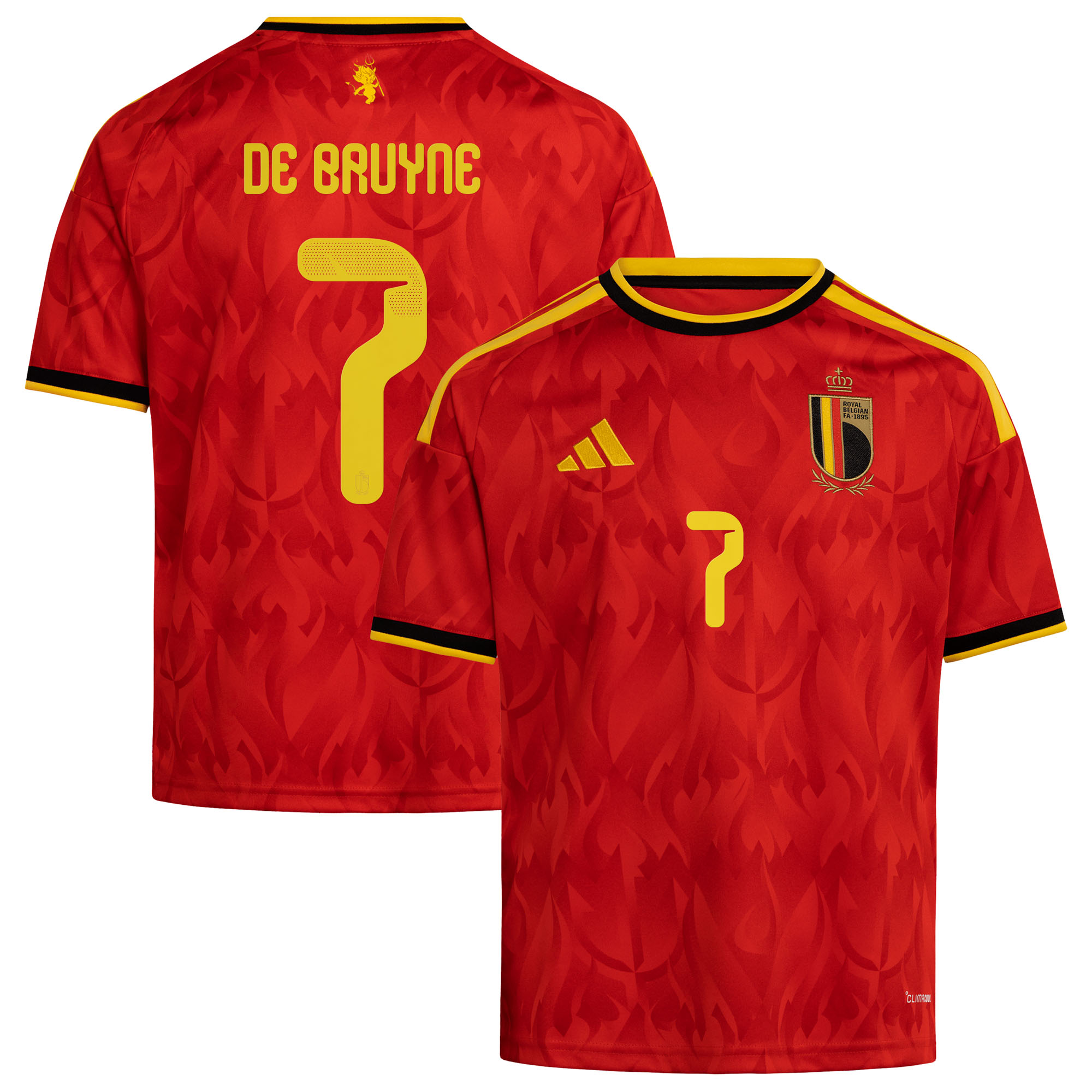 Belgien 2026 Heimtrikot adidas - Kinder mit Aufdruck De Bruyne 7 Image