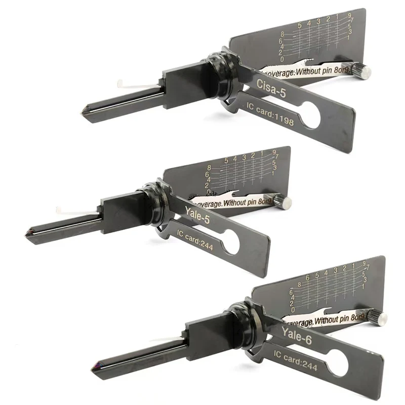 LISHI 2in1 Für yale5 yale5b yale6 yale6b Cisa Lishi pick Werkzeug Von Schlösser Hause Tür Bürger Lock Picking und Schlüssel Reader Professiona Image