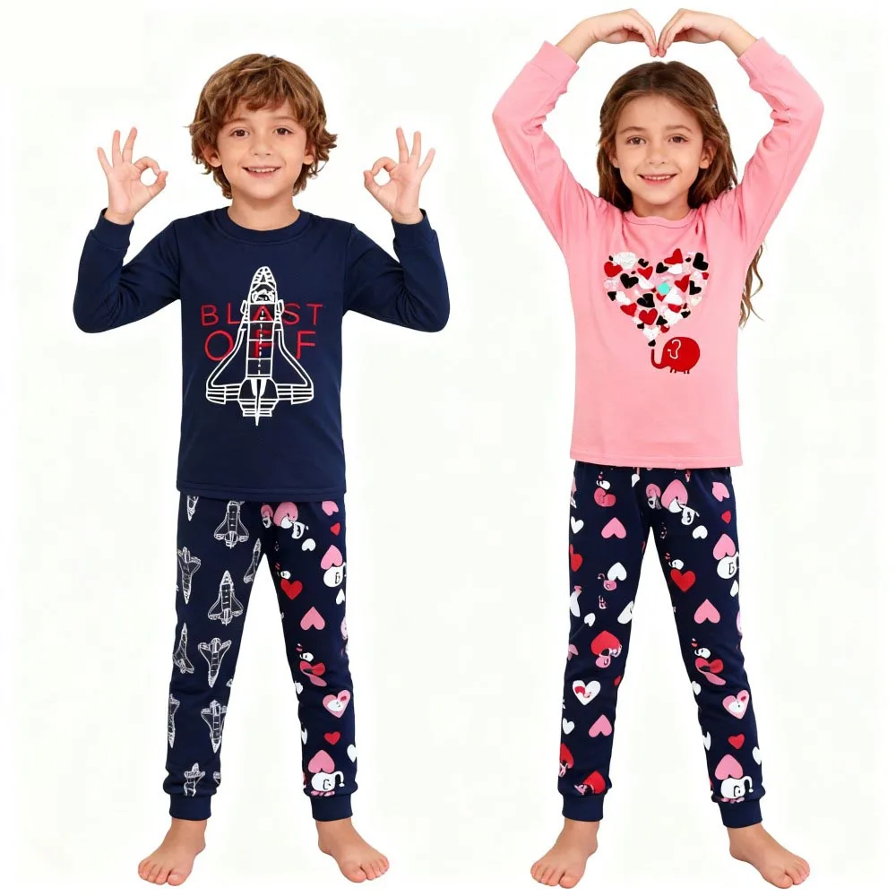 Pyjamas de Noël pour garçons Pyjamas pour enfants Fille Conjunto Infantil Menino Vêtements de nuit pour enfants Vêtements de maison Vêtements de nuit Ensembles de vêtements pour enfants