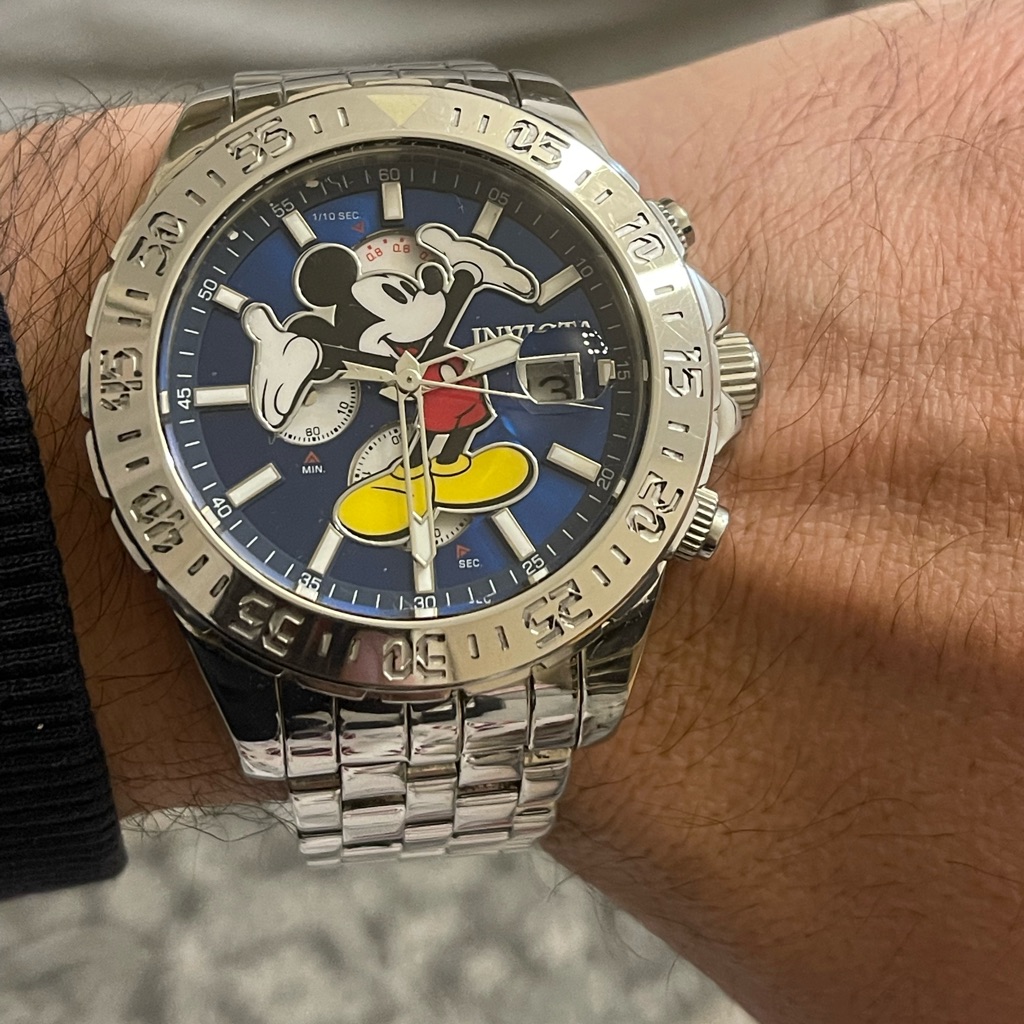 Disney Accessories | Invicta Disney Chronograph Quartz 3 Hand Blue Dial Ref 27377 47mm Men’s Watch | Color: Blue/Silver | Size: 47mm