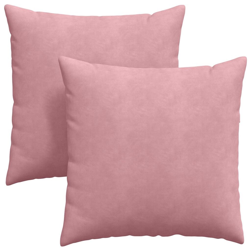 vidaXL Sofakissen 2 pcs Rosa 60 x 60 cm Cordstoff Image