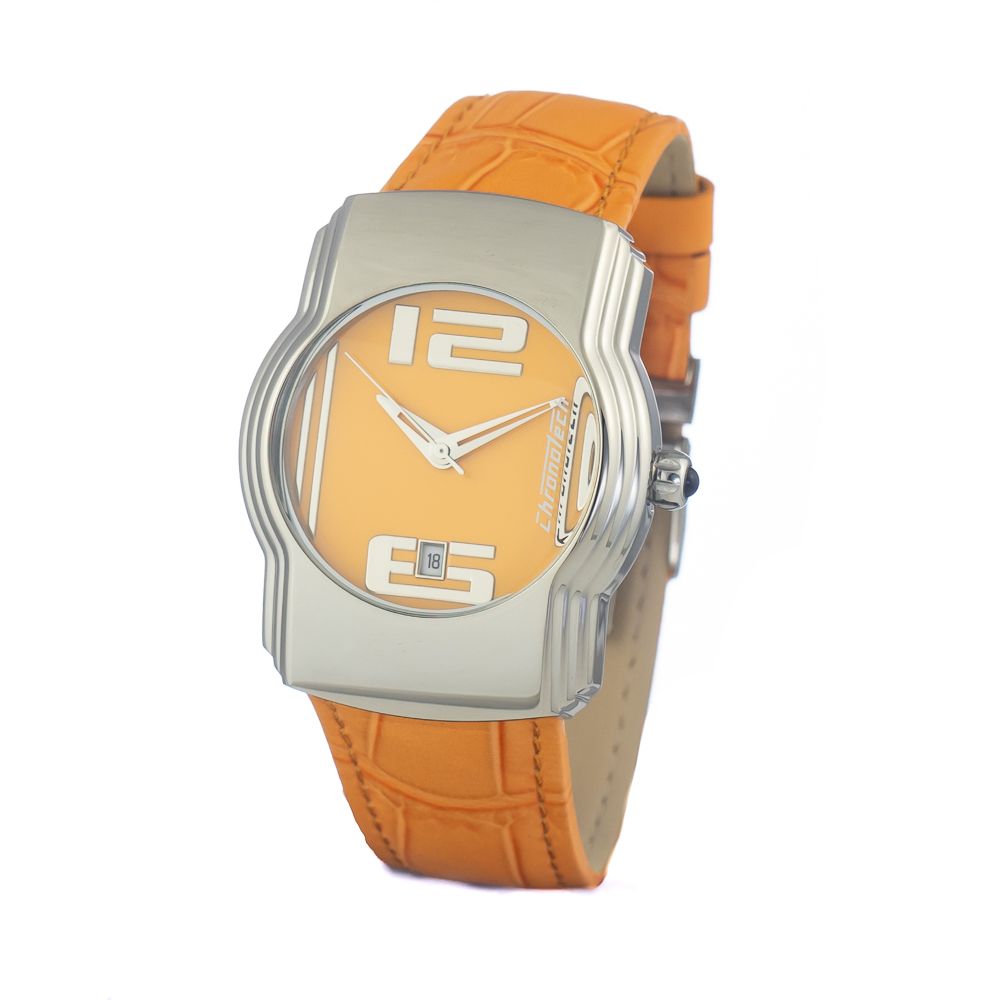 7279m07ac Orange Lederarmbanduhr