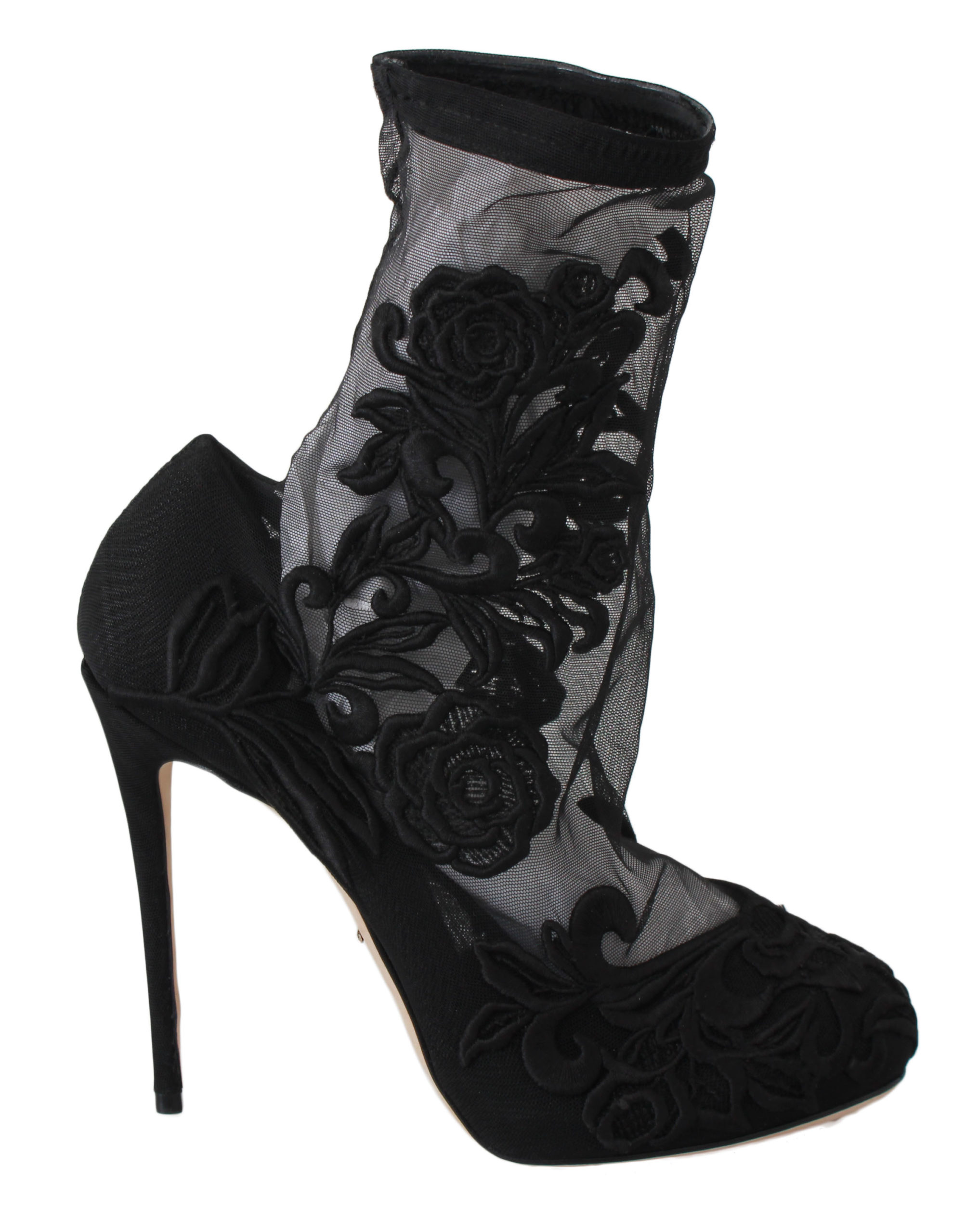 Dolce & Gabbana Chaussures chaussettes Stilettos Roses noires pour femmes Image