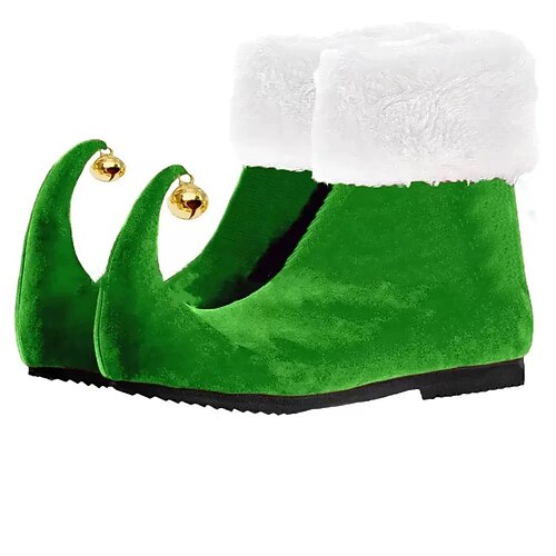 Chaussures Costume Bottes du Père Noël père Noël Elfe Nouveauté pour Unisexe Adultes Noël Nouvel An Soirée Chaussures