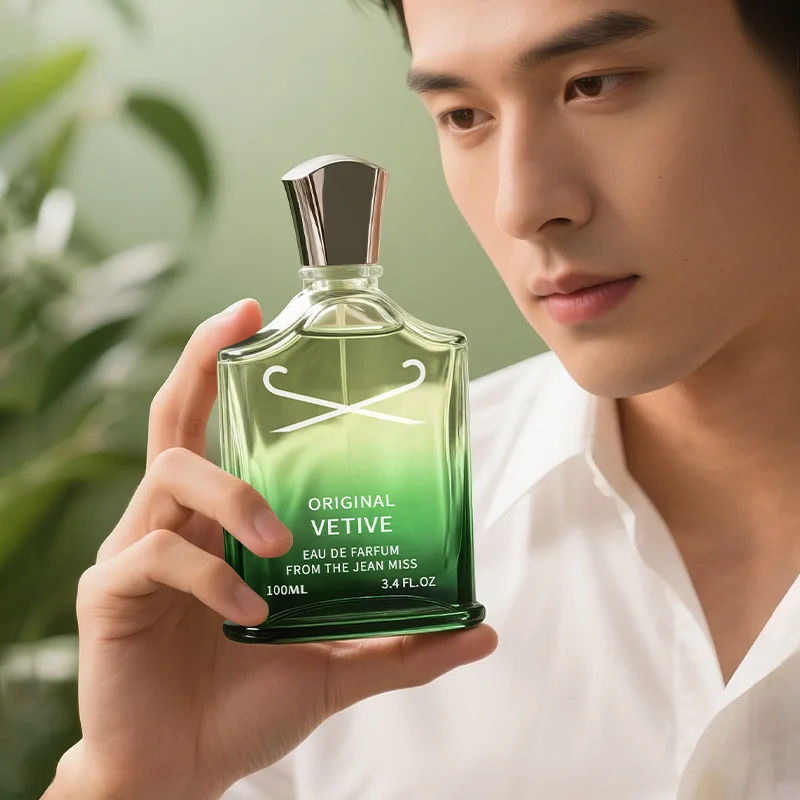 100ML Vetiver Lemon Men's Perfume Fresh Woody Scent Eau De Toilette Flirting Dating Pheromone Cologne Parfum Body Spray