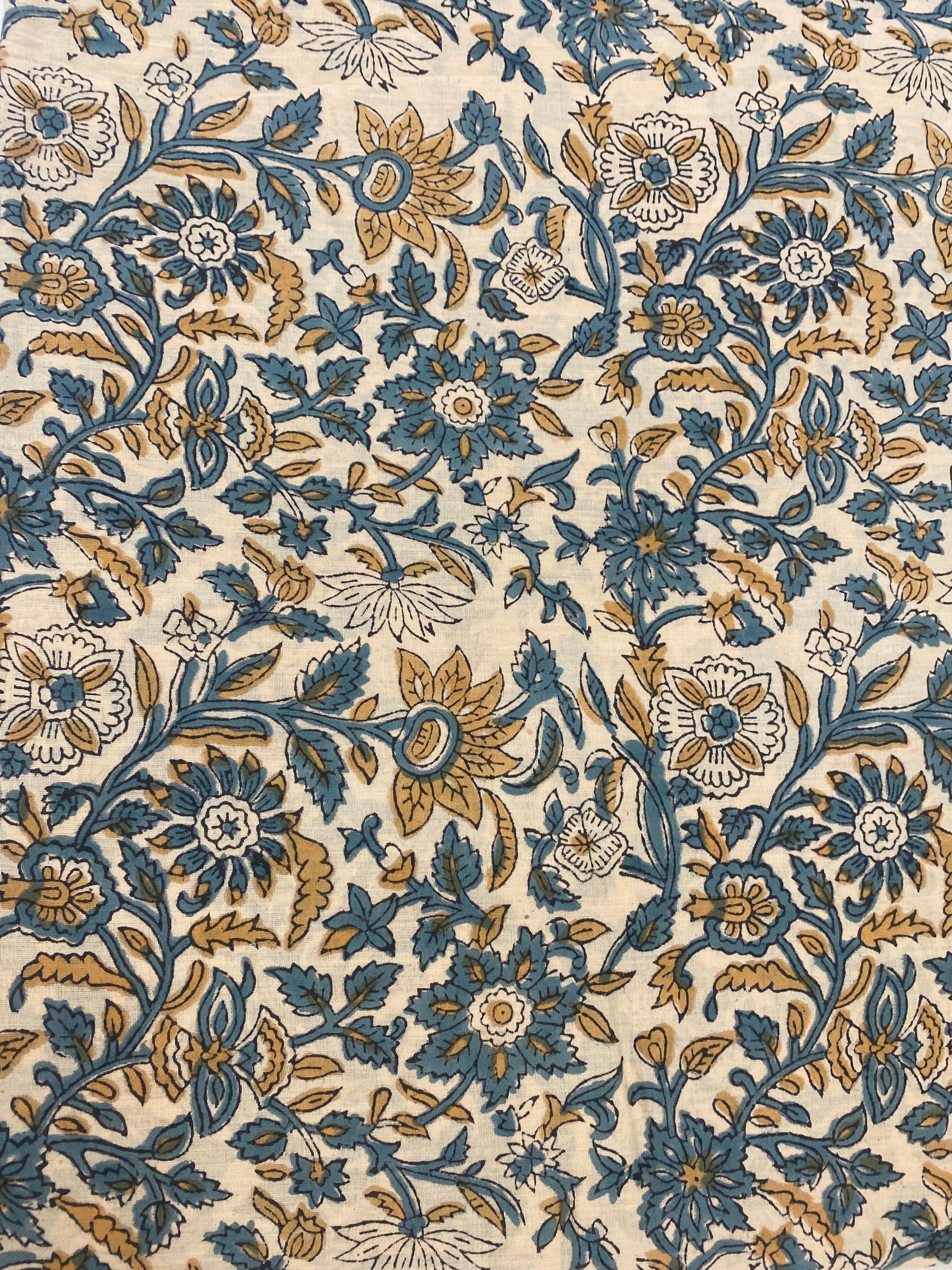 Stampa a blocchi a mano, stampa floreale, tessuto di cotone morbido, tessuto floreale moderno tessuto tessuto stampa indiano tessuto abito da donna, t