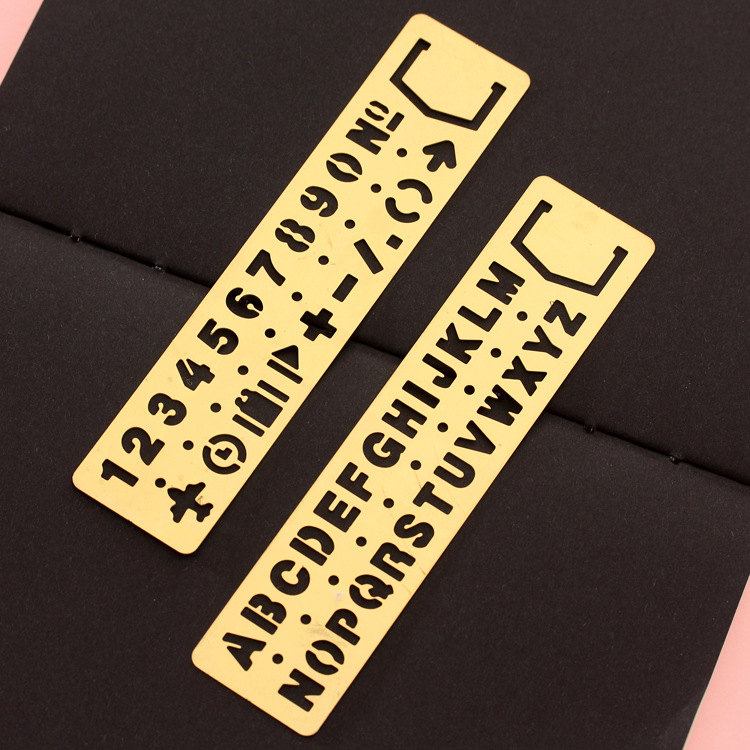 Stencil numerico, stencil lettera, segnalibro in metallo, stencil per Bullet Journal, stencil per planner, stencil per diario, modello per stencil, ot