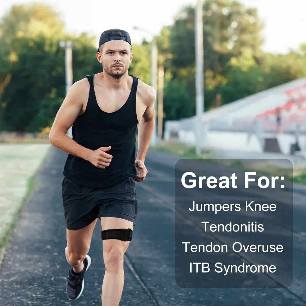 1-teiliges IT-Band-Gurt, Iliotibial-Band-Kompressionsbandage, Unterstützung bei Knieschmerzen im Nacken-, Oberschenkel- und ITB-Syndrom, Laufen und Übung Image