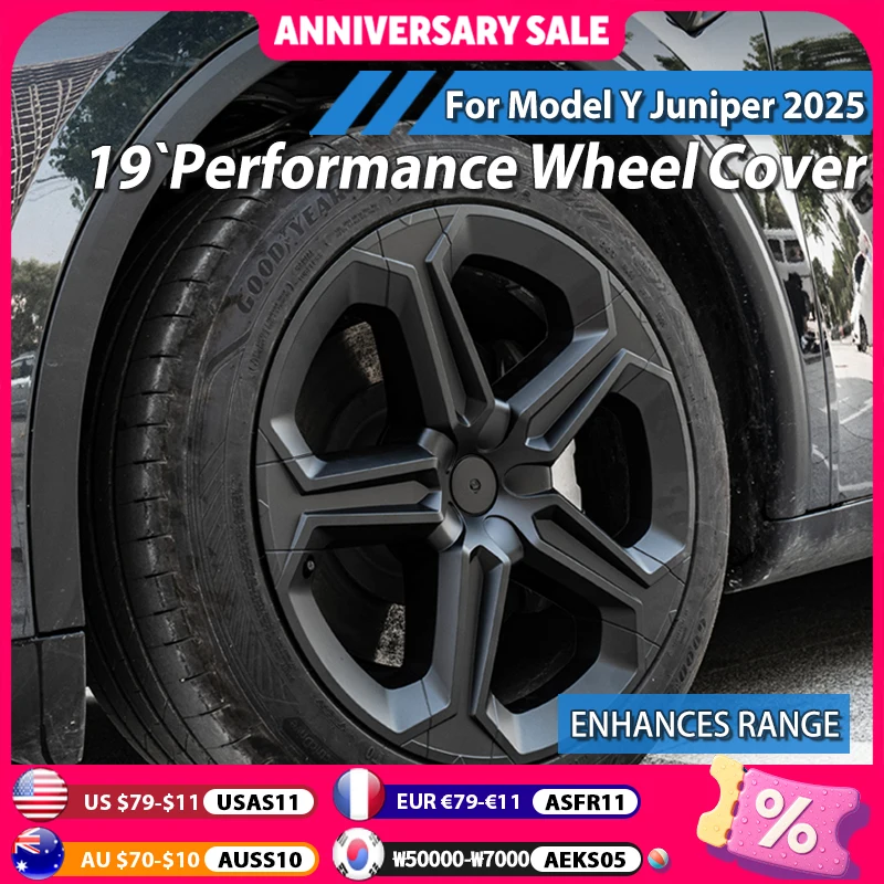 4PCS Rad Abdeckung für Tesla Modell Y 19 Zoll Juniper 2025 Ersatz für Crossflow Rad Kappe Auto Vollrand auto Zubehör Werkzeuge Image
