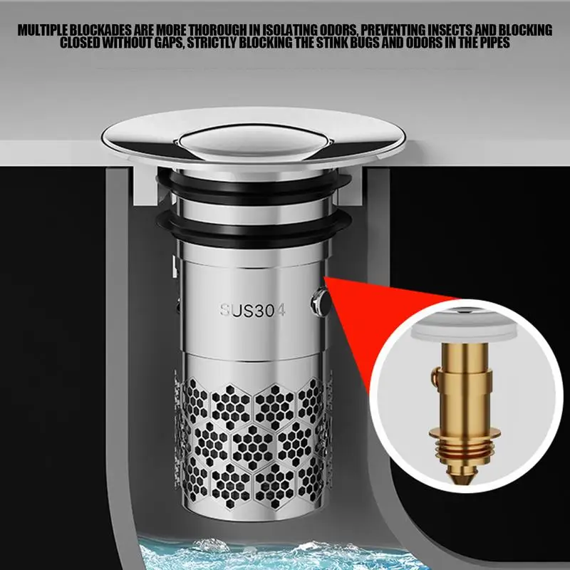 Spüle Ablass schraube Anti-Verstopfung Abfluss filter Spüle Abfluss filter Bounce Core Anti-Geruch Waschbecken Waschbecken Stopper für Waschbecken