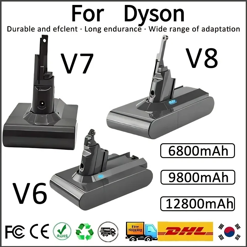  100 % neuer Staubsauger-Akku für Dyson V6 V7 V8 Serie SV07 DC62 DC58 DC31 Absolute Fluffy Animal Pro Bateria Image