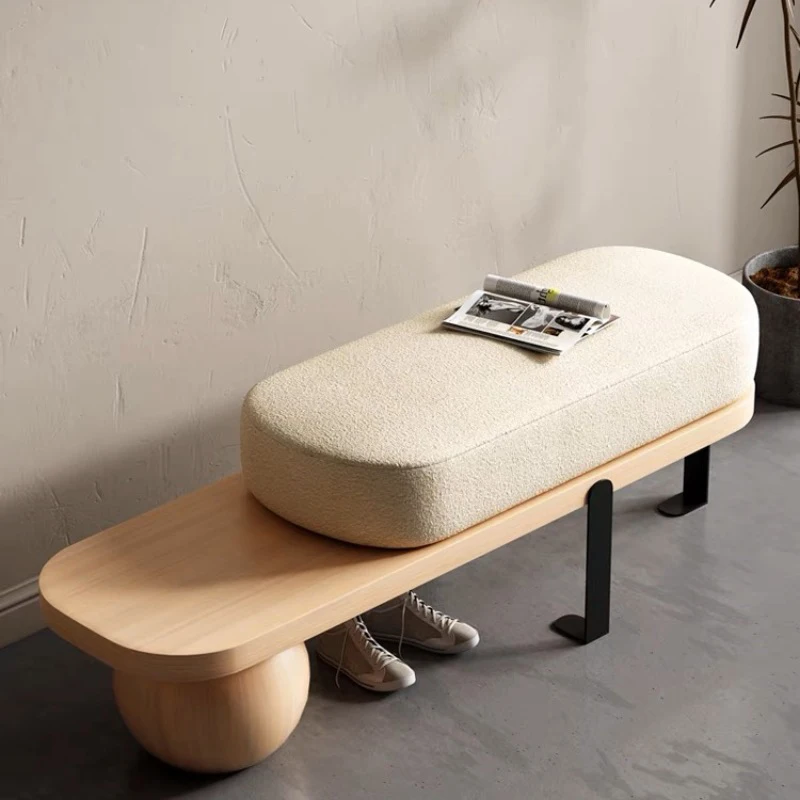 Holzhocker, nordischer Innenbereich, Eingangshalle, Schuhwechselhocker, Schlafzimmer, Sofa, Bank, Büro, Fußstütze, Wohnzimmermöbel