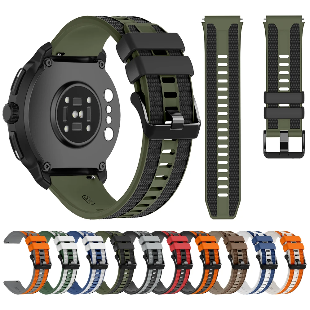 22 mm Silikon-Armband für Suunto Vertical 2/Run/RACE 2 S/Ocean Band Armband Armband für Suunto 5 9 Peak Pro Armband Image
